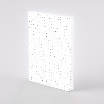 Dots de Myriam Beltz L Light | carnet nuuna A5+ | Journal pointillé | Grille de points de 3,5 mm | 176 pages numérotées | Papier premium 120g | matériau de couverture végétalien | produit durablement en Allemagne