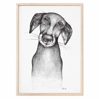 Impression d'art [Papier Fine Art] - Jürgen (Chien) - A3 4