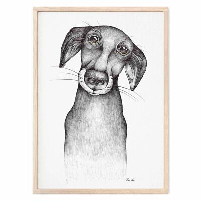 Lámina [Papel de Bellas Artes] - Jürgen (Perro) - A4