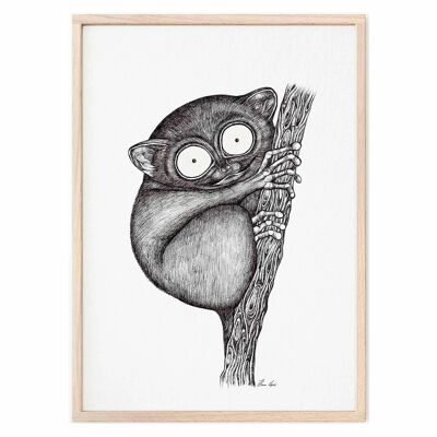 Art Print [Fine Art Paper] - Tarsier - A4