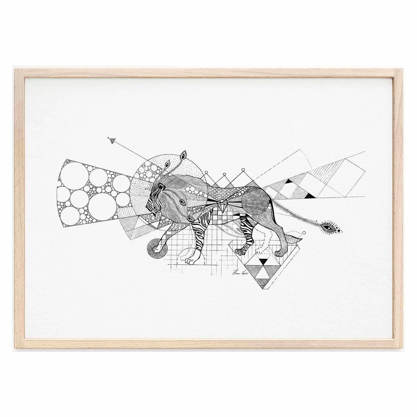 Stampa artistica [Carta per belle arti] - Leone - A3