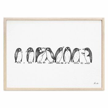 Impression d'art [Papier Fine Art] - Pingouin Love Story - A4 4