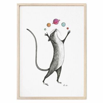 Tirage d'art [Papier Fine Art] - Planète Souris - A4 4