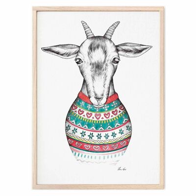 Art Print [Fine Art Paper] - Reinhold (Goat) - A3