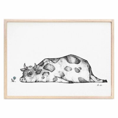 Art Print [Fine Art Paper] - Rita (Cow) - A3