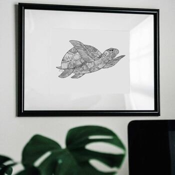 Tirage d'art [Papier Fine Art] - Tortue - A4 2