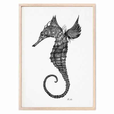 Art Print [Fine Art Paper] - Seahorse - A3