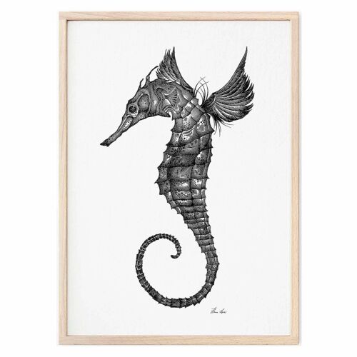 Buy wholesale Art Print Seahorse Art - Paper] A4 - [Fine
