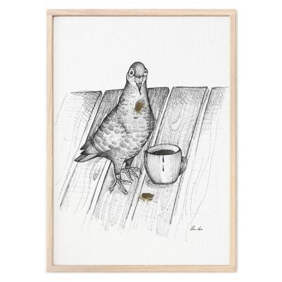 Impression d'art [Papier Fine Art] - Pigeon - A3