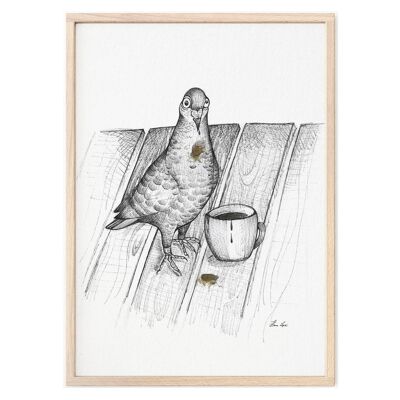 Art Print [Fine Art Paper] - Pigeon - A4