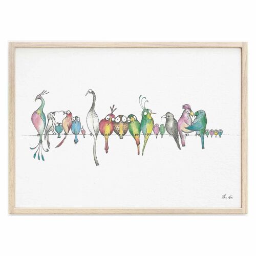 Kunstdruck [Fine Art Papier] - Vogelparade - A3