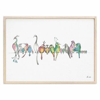 Tirage d'art [Papier Fine Art] - Parade d'Oiseaux - A4 4
