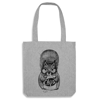 Jute bag [recycling] - chip squirrel - grey