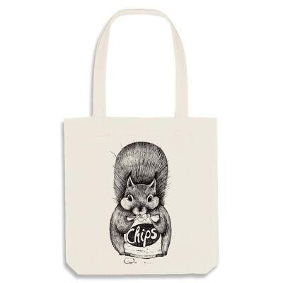 Jute bag [recycling] - chip squirrel - nature