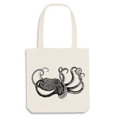 Jutebeutel [Recycling] - Oktopus - natur