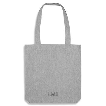 Sac en toile de jute [recyclage] - renard endormi - gris 5