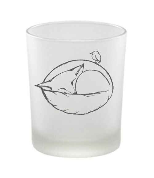 Windlicht - Schlafender Fuchs