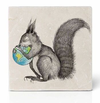 Dessous de verre [pierre naturelle] - Squirrel World 3