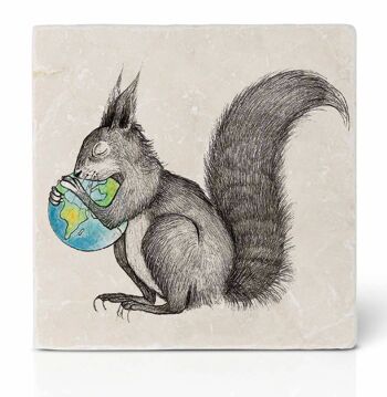 Dessous de verre [pierre naturelle] - Squirrel World 1