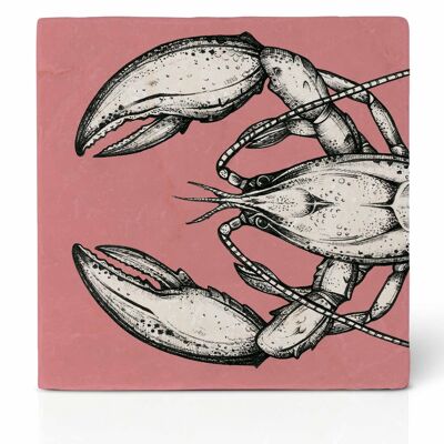 Tile coaster [natural stone] - Lobster 1