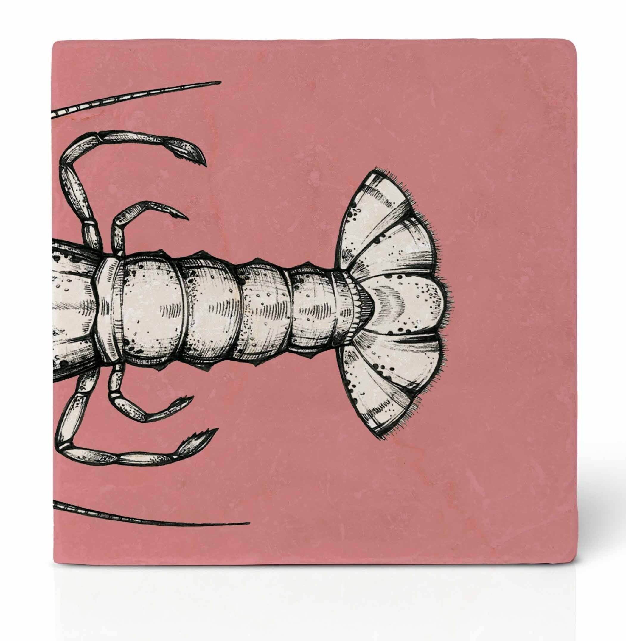 Fliesenuntersetzer [Naturstein] - Hummer 2