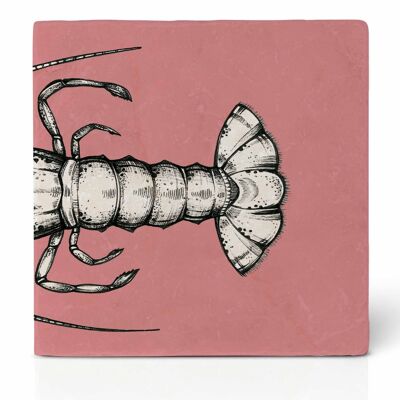 Tile coaster [natural stone] - Lobster 2