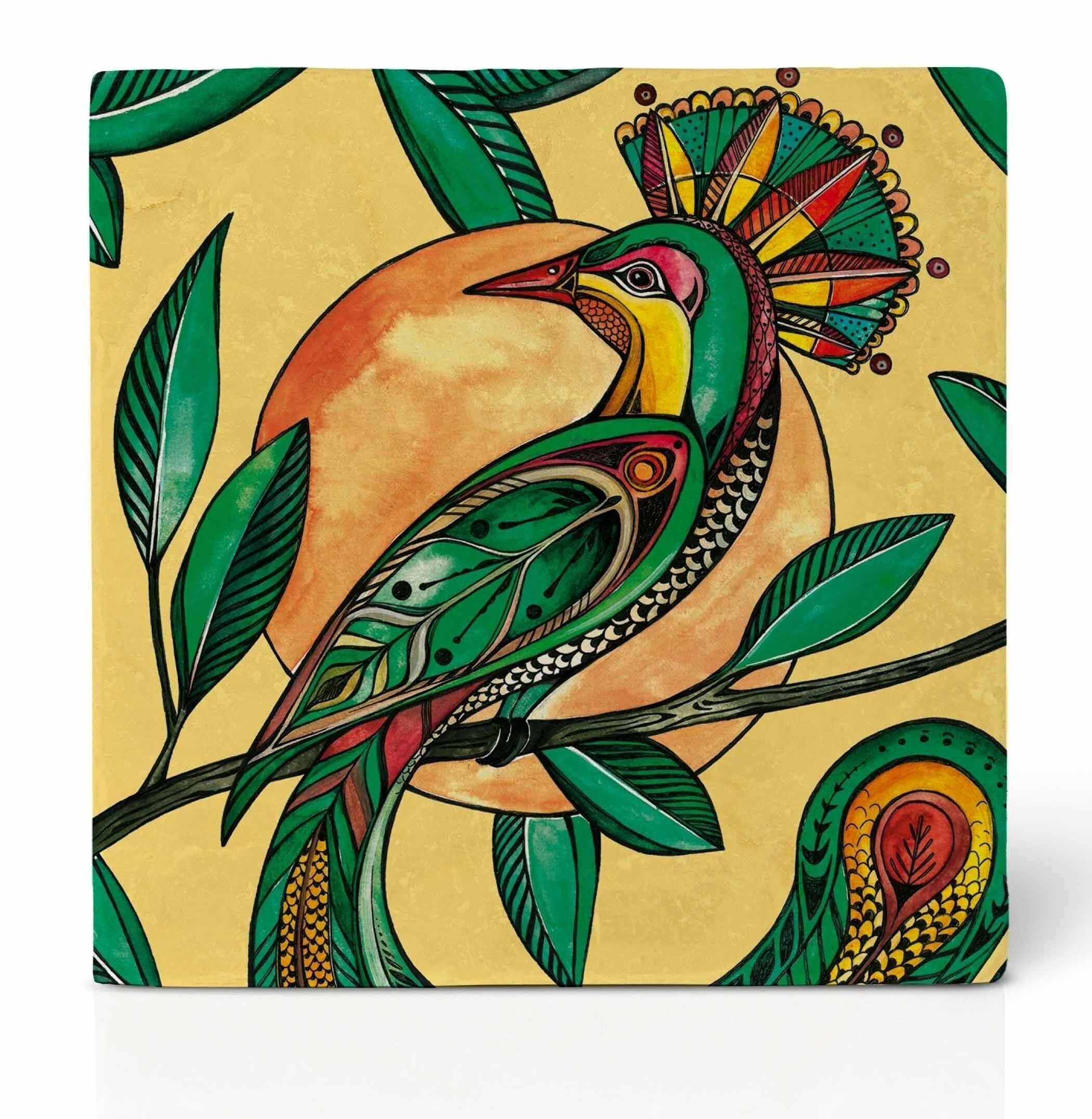 Sottobicchiere per piastrelle [pietra naturale] - Pesca