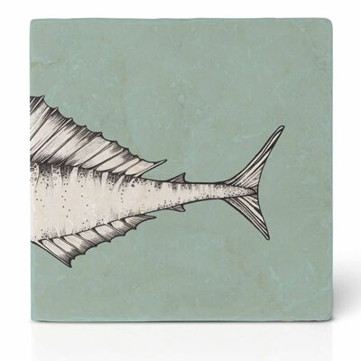 Tile Coaster [Natural Stone] - Swordfish 2
