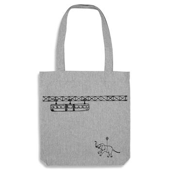 Sac en jute [recyclage] - Tuffi (Schwebebahn) - gris 1