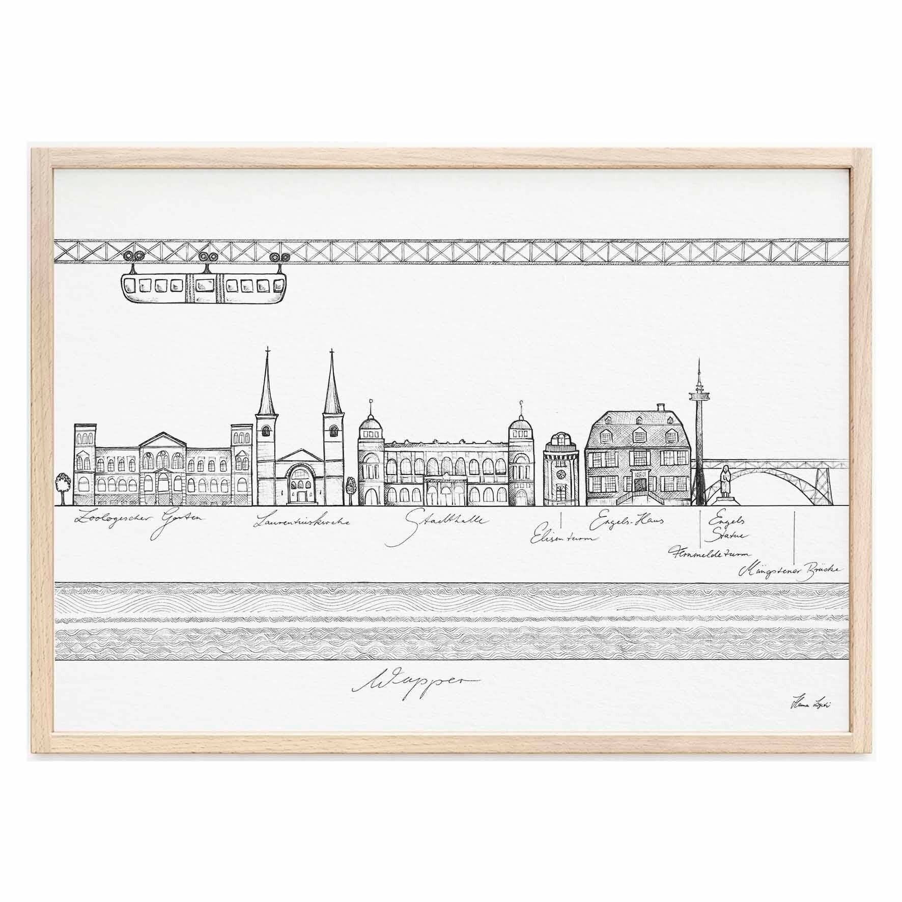 Stampa artistica [carta per belle arti] - Wuppertal Nostalgia - A4