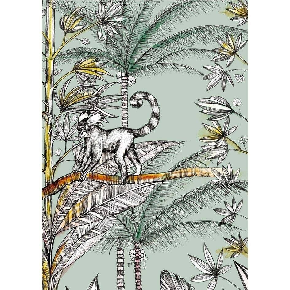 Cartolina [carta di bambù] - Monkey I