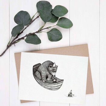 Carte Postale [Papier Bambou] - Anniversaire Ours 2