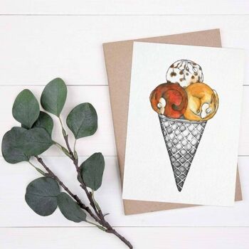 Carte Postale [Papier Bambou] - Cornet de Glace 6