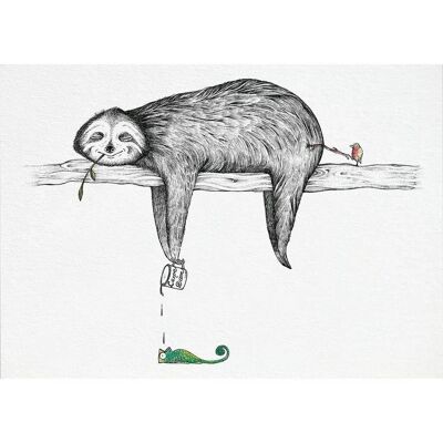 Postcard [Bamboo Paper] - Sloth