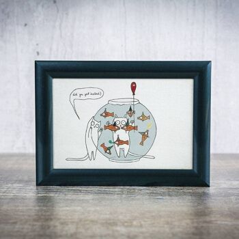 Carte Postale [Papier Bambou] - Fish Party (Chats et Poissons) 2