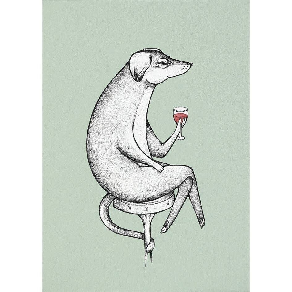 Postkarte [Bambuspapier] - Jacques (Hund)