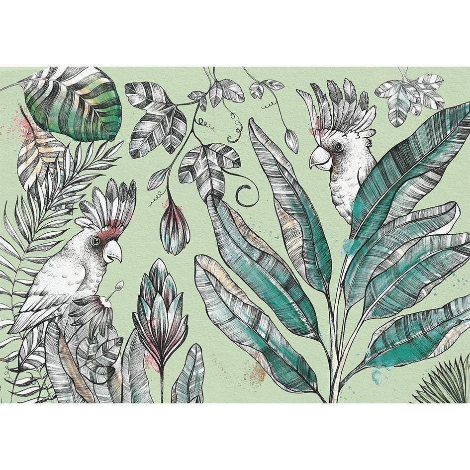 Cartolina [carta di bambù] - cacatua