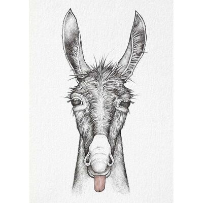 Postcard [bamboo paper] - Lore (donkey)