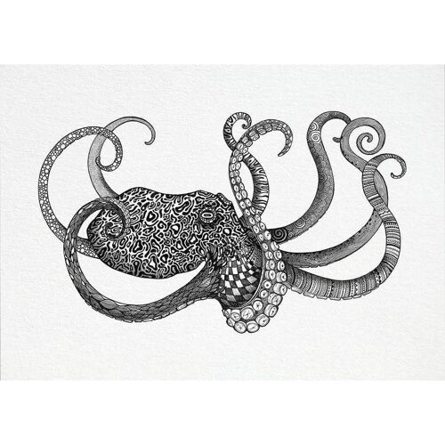 Postkarte [Bambuspapier] - Oktopus