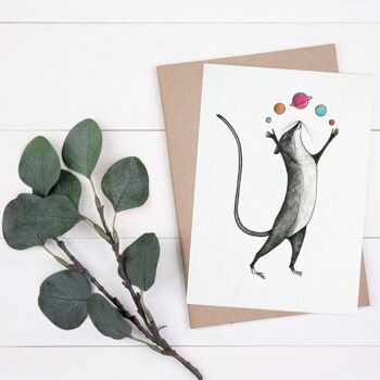 Carte postale [papier bambou] - Planète Souris 2