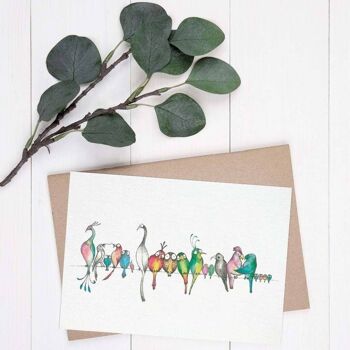 Carte postale [papier bambou] - Bird Parade 6