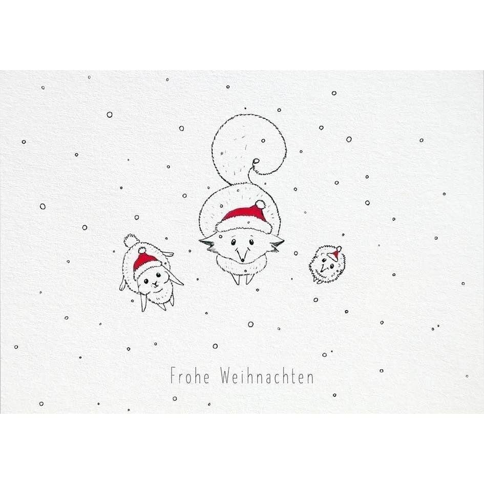 Postal [papel bambú] - Trío navideño