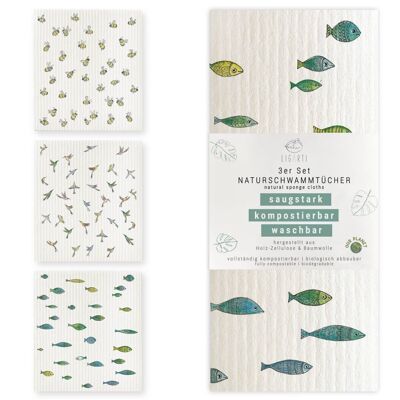 Sponge cloth set of 3 - swarms