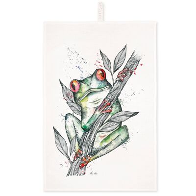 Tea towel [half linen] frog |kitchen towels