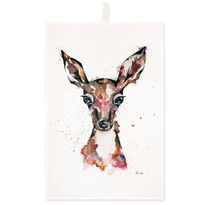 Tea towel [half linen] deer | kitchen towels