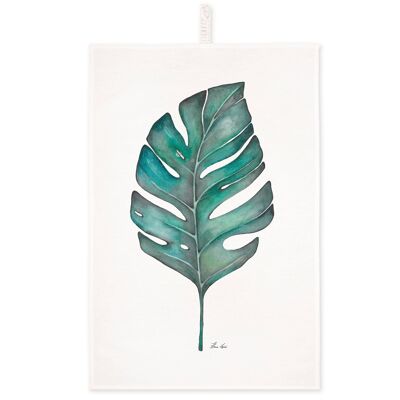 Strofinaccio [mezzo lino] Monstera | asciugamani da cucina