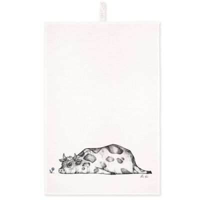 Tea Towel [Half Linen] Rita the Cow | kitchen towels