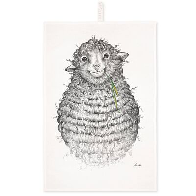 Tea towel [half linen] Wollfried | sheep | kitchen towels