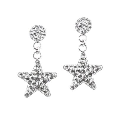 Earrings Stars 925 silver crystal