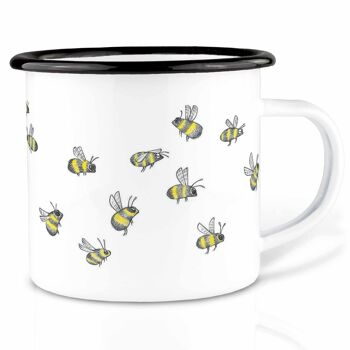 Gobelet émaillé - essaim d'abeilles - 300ml 1